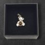 Vintage Signed 925 Sterling Silver Hematite Teddy Bear Charm Image 2
