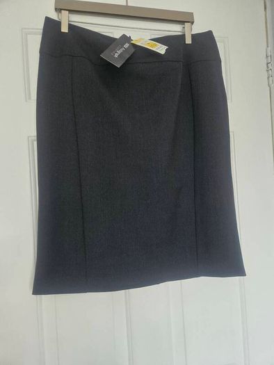 Ladies new Autograph grey skirt ,knee length  size 16 bnwt. Original price tag still attached for e55. Also comes with M&S collection ladies mustard blouse size 14 petite bnwt Price reduction