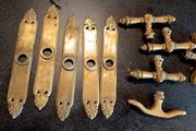 Antique brass window handles
