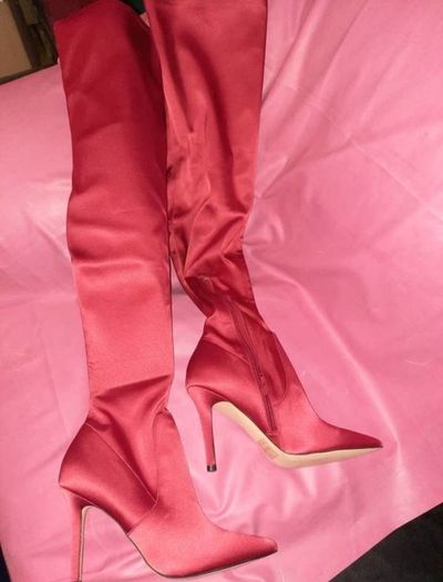 thigh high stiletto purple boots Aldo size 6  BNIB