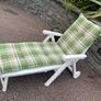 1 x Heavy Duty Plastic Sunlounger - Deckchair With Cushion - Can Deliver Image 2