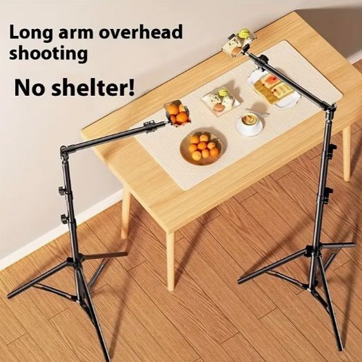 Tripod Stand Adjustable 70-Inch Carbon Steel with Telescopic Arm & Phone Holder - 20722