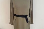 Caroline Kilkenny sage black lined occasion dress size 10