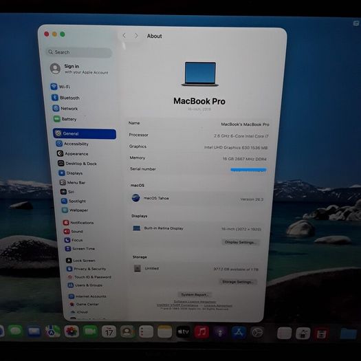 Apple MacBook Pro 16" (2019) Keyboard Danish | Intel Core i7 6-Core | 16GB RAM | 1TB SSD