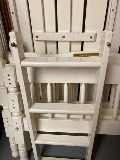 A Beautiful White Bunk Bed. No Mattresses .