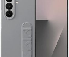 Original Samsung Silicone Case EF-MF966 for Galaxy Z Fold7, Smartphone Cover, Mobile Phone Case with Finger Holder, Silicone, Protective Case, Shockproof, Thin and Grippy, Grey