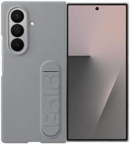 Original Samsung Silicone Case EF-MF966 for Galaxy Z Fold7, Smartphone Cover, Mobile Phone Case with Finger Holder, Silicone, Protective Case, Shockproof, Thin and Grippy, Grey