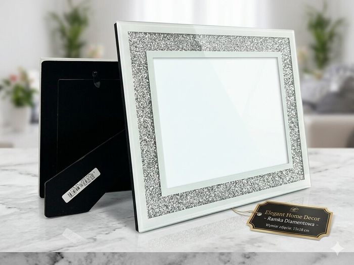 Elegant Diamond Frame  Mirrored Glow