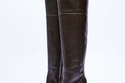 Zara Over The Knee Leather Boots