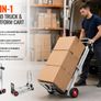 Aluminum Hand Truck 2 in 1 Heavy Duty Folding Dolly Cart 181kg Capacity Image 2