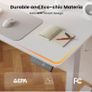 120 x 60 cm Standing Desk, Electric Height Adjustable Desk with 2 Hooks Image 9
