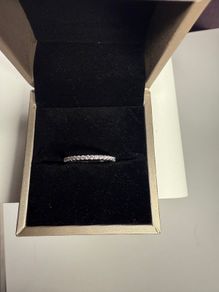 18k White Gold Moissanite Diamond eternity ring