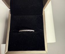 18k White Gold Moissanite Diamond eternity ring