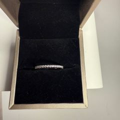 18k White Gold Moissanite Diamond eternity ring