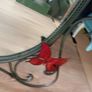 mirror with butterflies in cast iron Image 3