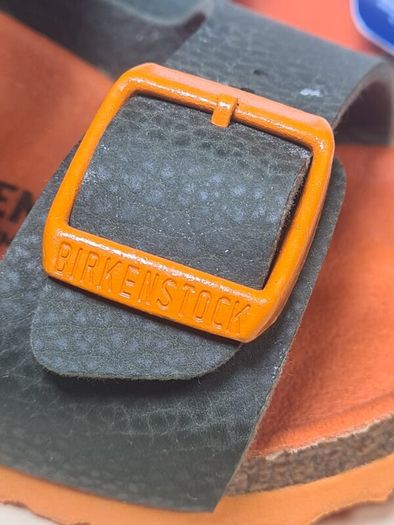 Birkenstock Milano Kids Sandals Desert Soil Green And Orange Size Uk 8.5 Eu 26 Brand New Boxed