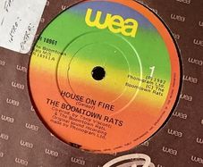 Boomtown Rats 7 inch single House on Fire