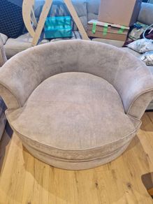 3 seater sofa and swivel chair