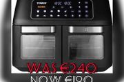 Vortx Vizion Dual Compartment Air Fryer Oven with Digital Touch Panel, 11L, Black