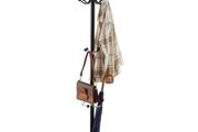 Freestanding Coat Rack, Metal Coats Rack Stand with Umbrella Holder, Stable Marble Base &amp; 14 Hooks, Hall Coat Tree for Entryway