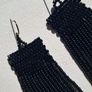 Pitch Black earrings, handbeaded Image 8