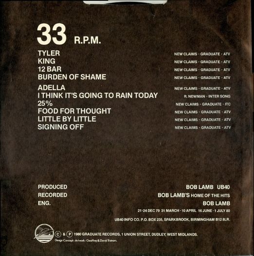 UB40   Signing Off +12"