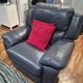 3 seater power recliner and power recliner grey real lethear Image 3