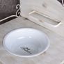 Maison Shabby Chic Nostalgic Washbasin White Iron Frame with Enamel Bowl French Country Image 4