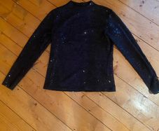 Black Sparkley Longsleeve Fitted Top