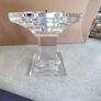 Tipperary Clear crystal Pillar Candle Stand , Signed , Square Candle Stand, Mint Condition. Take 3 different candle size. Image 6