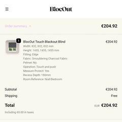 Bloc Out blackout blind never used