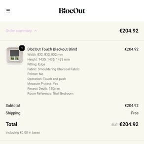 Bloc Out blackout blind never used