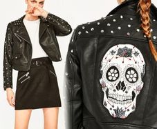 Zara biker jacket with studs