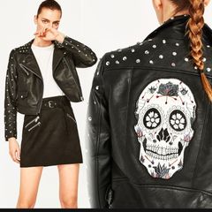 Zara biker jacket with studs