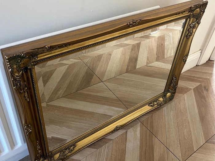 Vintage Large Rectangular Bevelled Mirror Circa 1990's