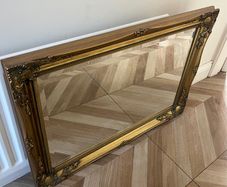 Guilted Large Rectangular Bevelled Mirror