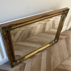 Guilted Large Rectangular Bevelled Mirror