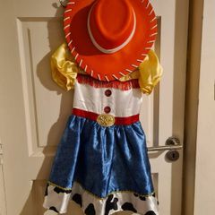 Jessie Toy Story cowgirl costume dress and hat 7-8 years