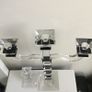 Galway crystal living candle holders brass candlesticks Image 4