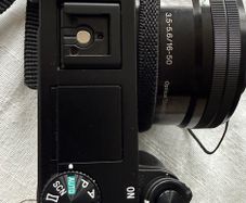 Sony Alpha A6100 digital mirrorless camera with two lenses