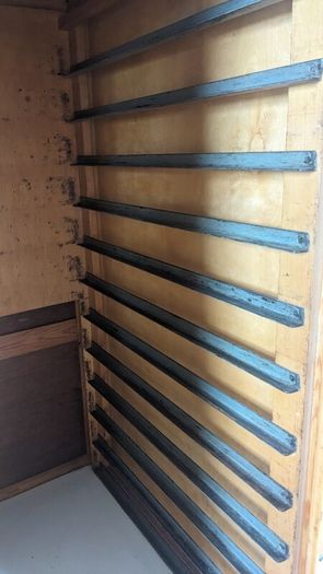 Tambour door baker cabinets from Ormeau Road Bakery