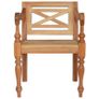 Batavia Chairs 2 pcs Light Brown Solid Mahogany Wood Image 3