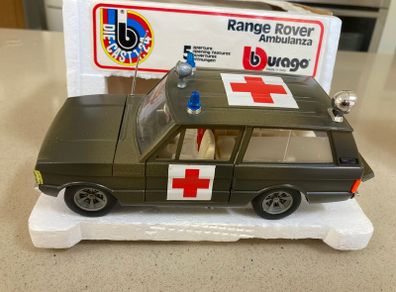 Range Rover Military Ambulance Scale 1/24 Rare Burago