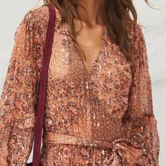 BA&SH wrap Dress . Size 3 . Uk 12