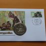 Mountain Gorillas first day coin stamp cover | 1 Dollar 1994 Image 2