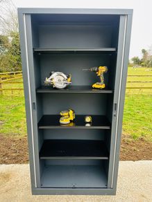 Steel Cabinet Tools Storage And Safety - With 2 Keys!