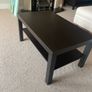 Black-Brown IKEA Lack Coffee Table with Shelf Image 3