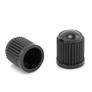 2x Tyre Valve Cap Black Plastic Image 2