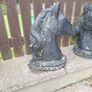 Stone horses heads x2 Image 2