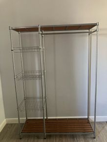 Open Wardrobe / Clothes Rail with Shelves
